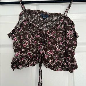 Babydoll top vintage print